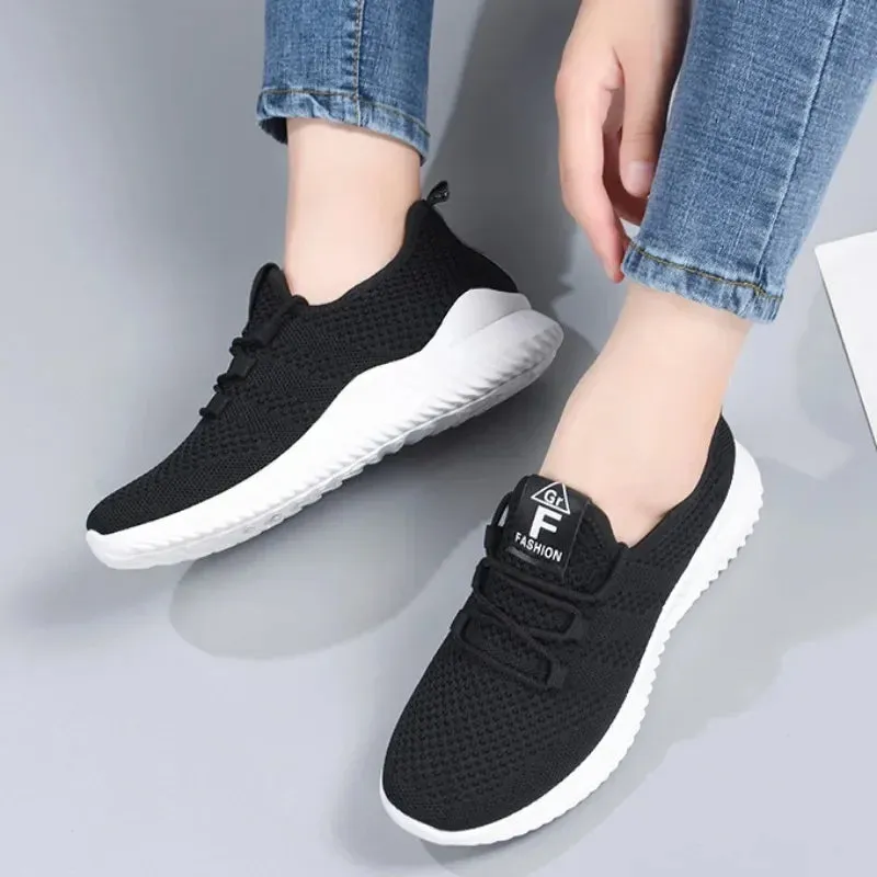 2024 Women's Casual Platform Sneakers – Comfortable, Breathable, Versatile Lace-Up Shoes for Summer Fashion