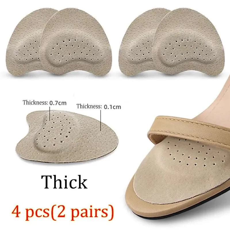 4pcs Anti-slip Stickers Leather Forefoot Pad