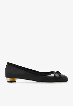 Armadillo Leather Ballet Flats