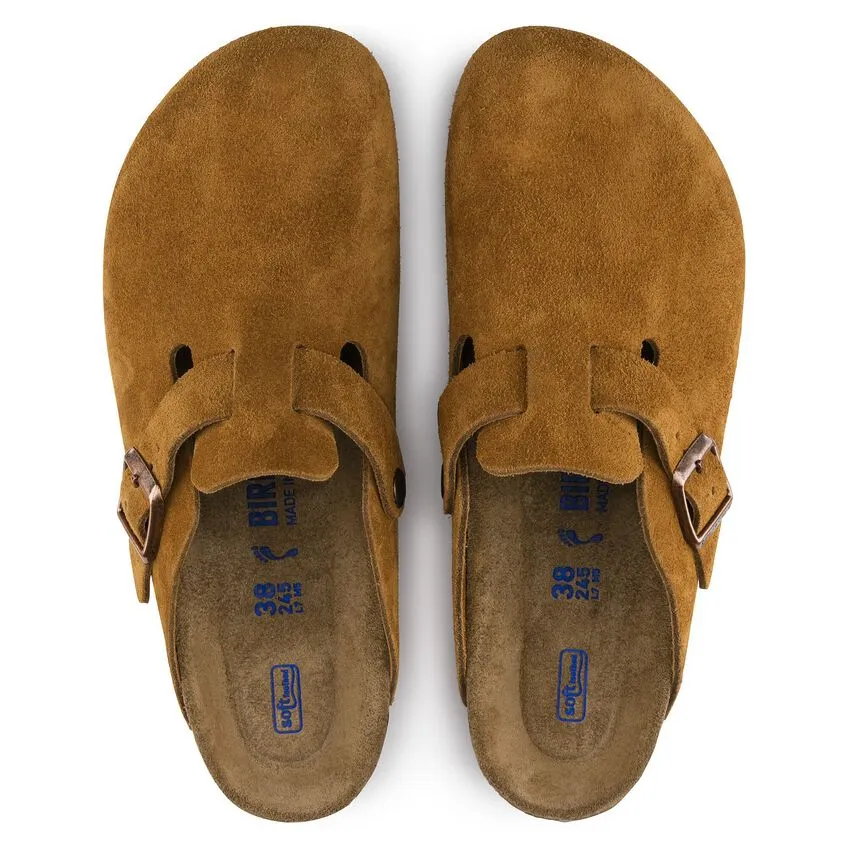 Birkenstock - Boston Soft Footbed Mink Suede Leather R 1009542