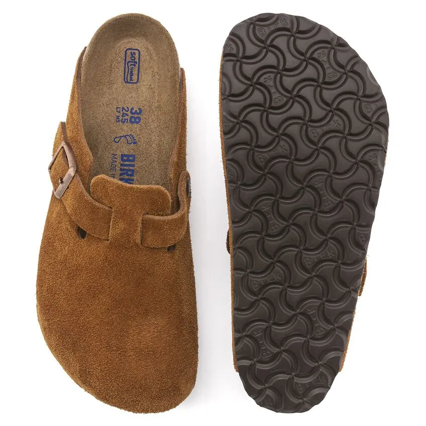 Birkenstock - Boston Soft Footbed Mink Suede Leather R 1009542