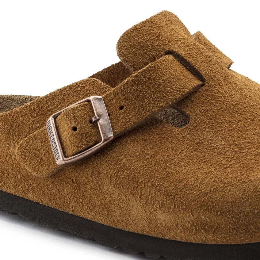 Birkenstock - Boston Soft Footbed Mink Suede Leather R 1009542
