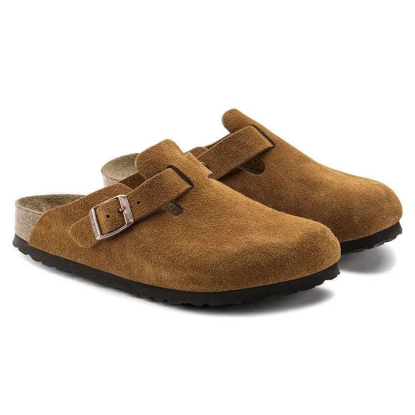 Birkenstock - Boston Soft Footbed Mink Suede Leather R 1009542