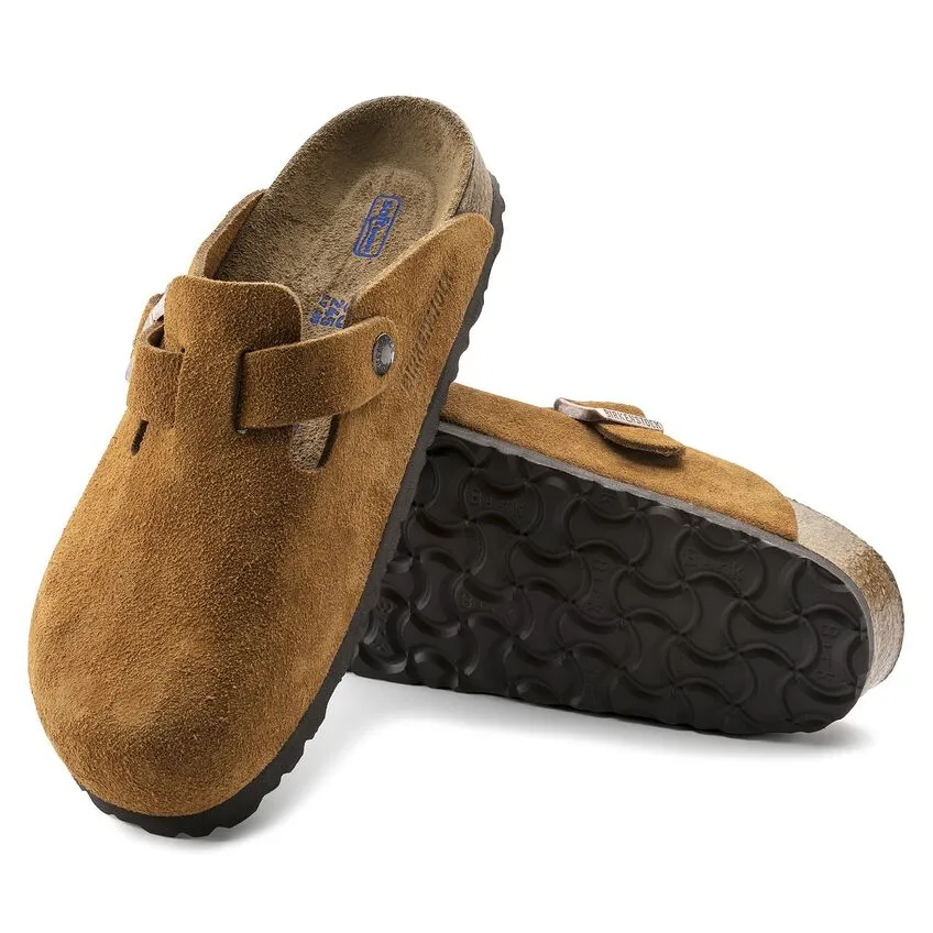 Birkenstock - Boston Soft Footbed Mink Suede Leather R 1009542