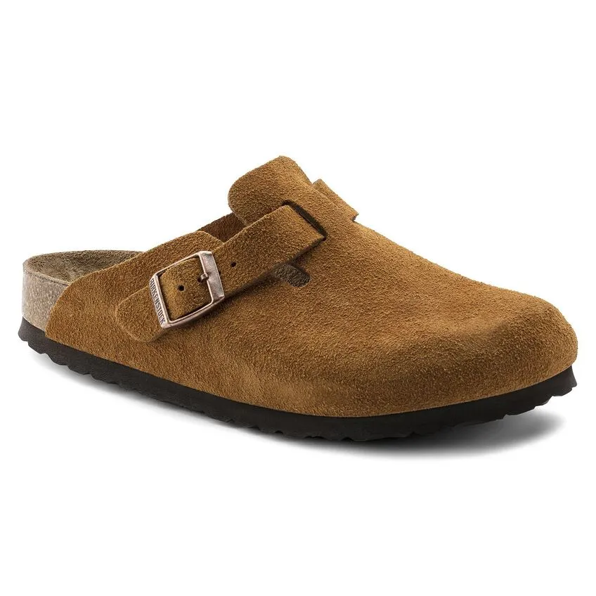 Birkenstock - Boston Soft Footbed Mink Suede Leather R 1009542