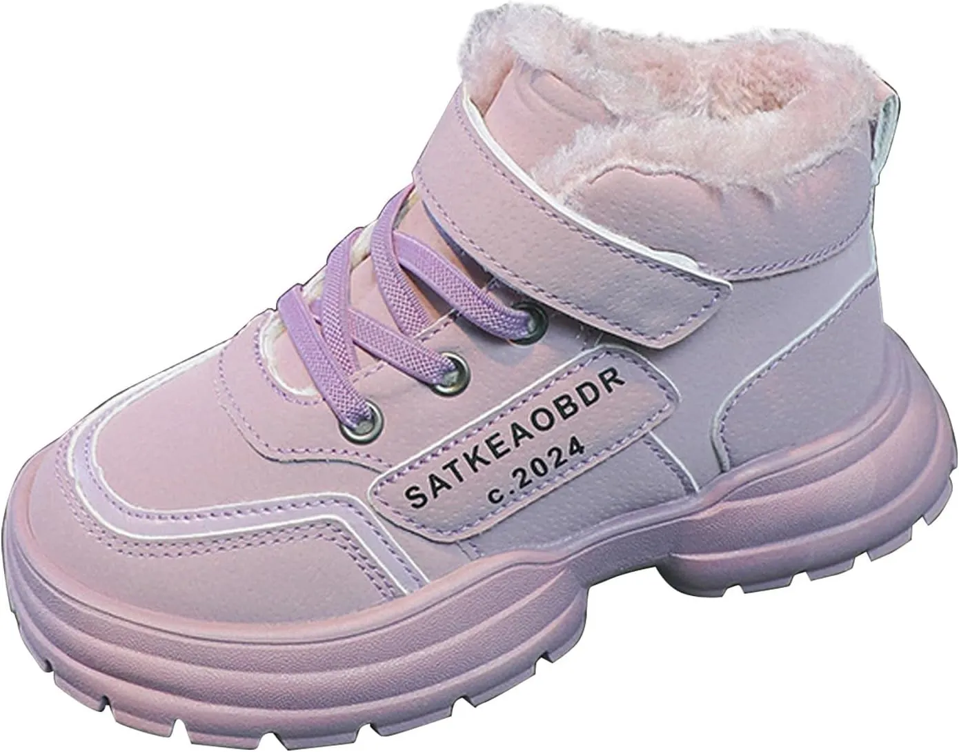 Boys Girls Snow Boots Winter Slip On Warm Fr Lined Shoes Lightweight Water-Resistan Cold Weather Boot Boys Boots