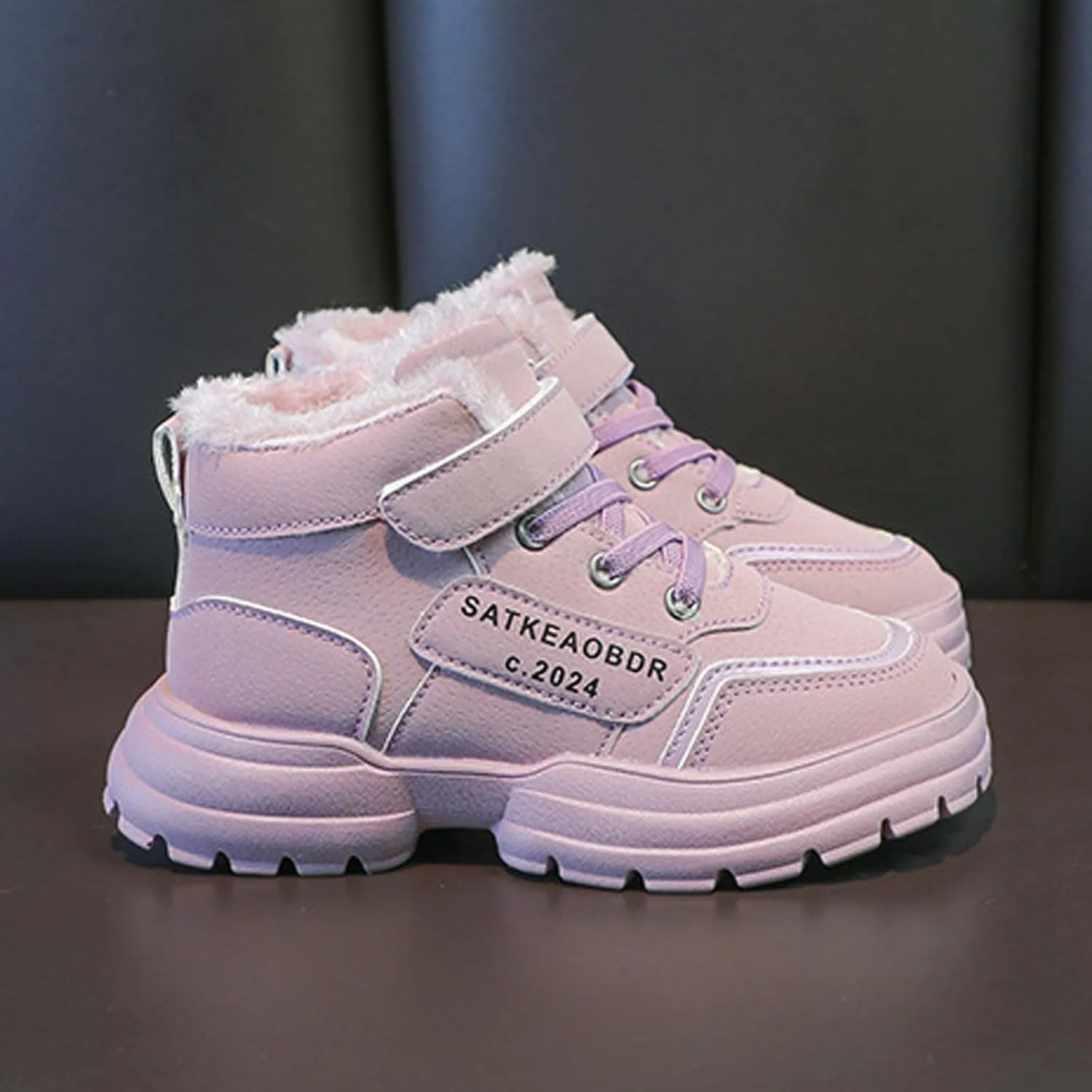 Boys Girls Snow Boots Winter Slip On Warm Fr Lined Shoes Lightweight Water-Resistan Cold Weather Boot Boys Boots