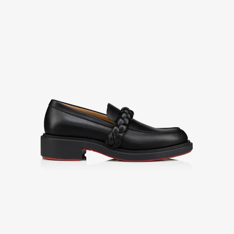 Calf Leather Penny Braid Loafers