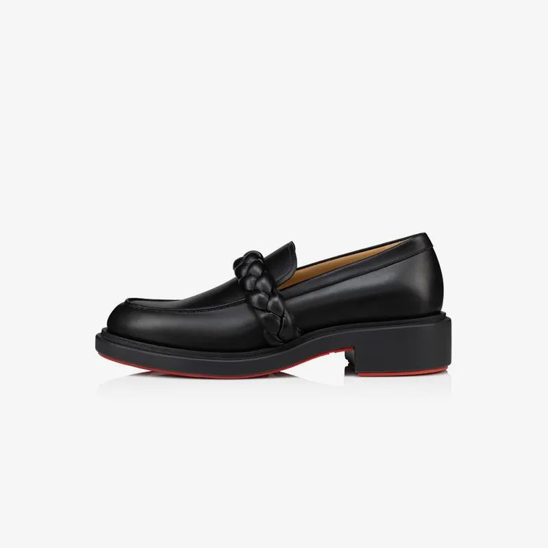 Calf Leather Penny Braid Loafers