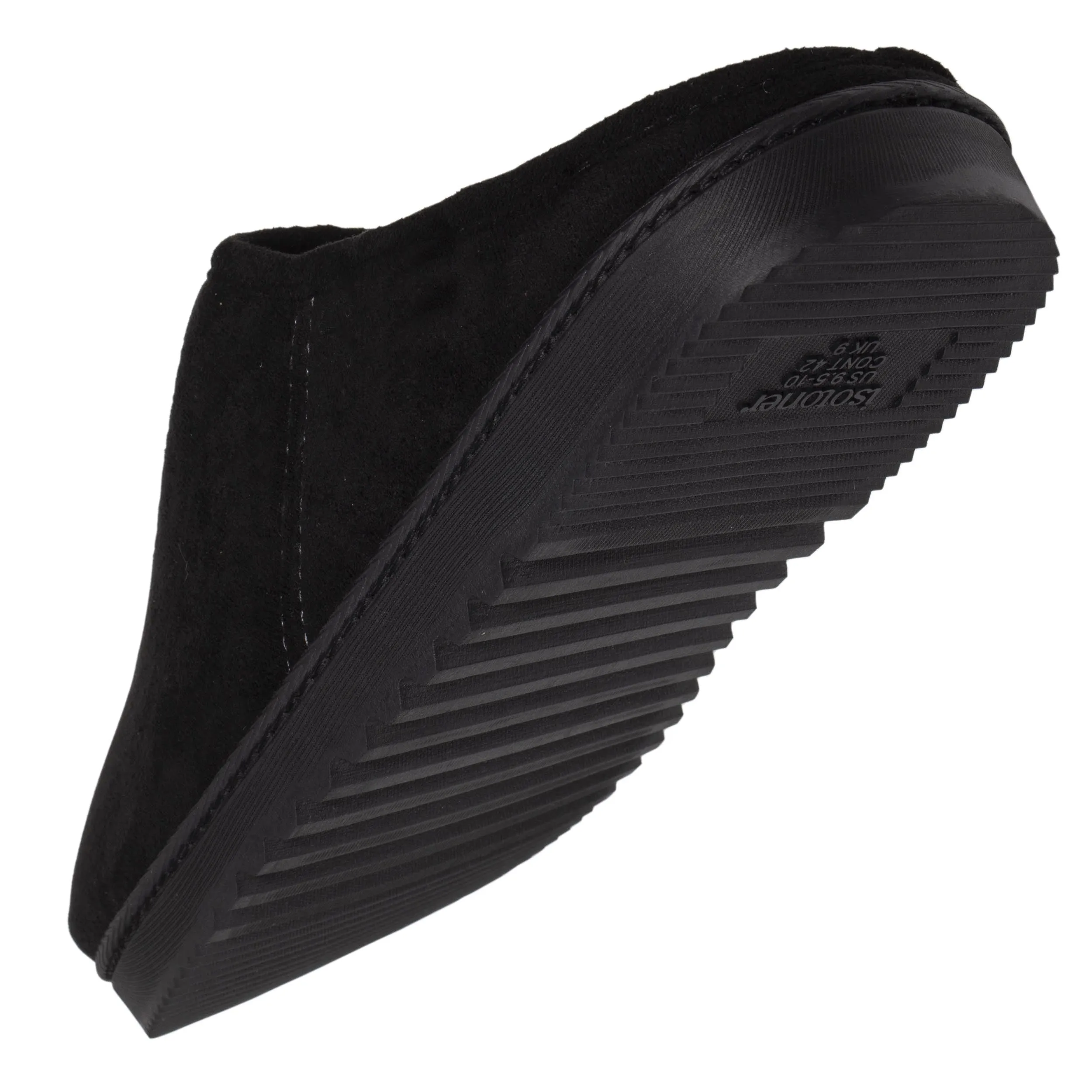 Chaussons mules Homme Noir surpiqure
