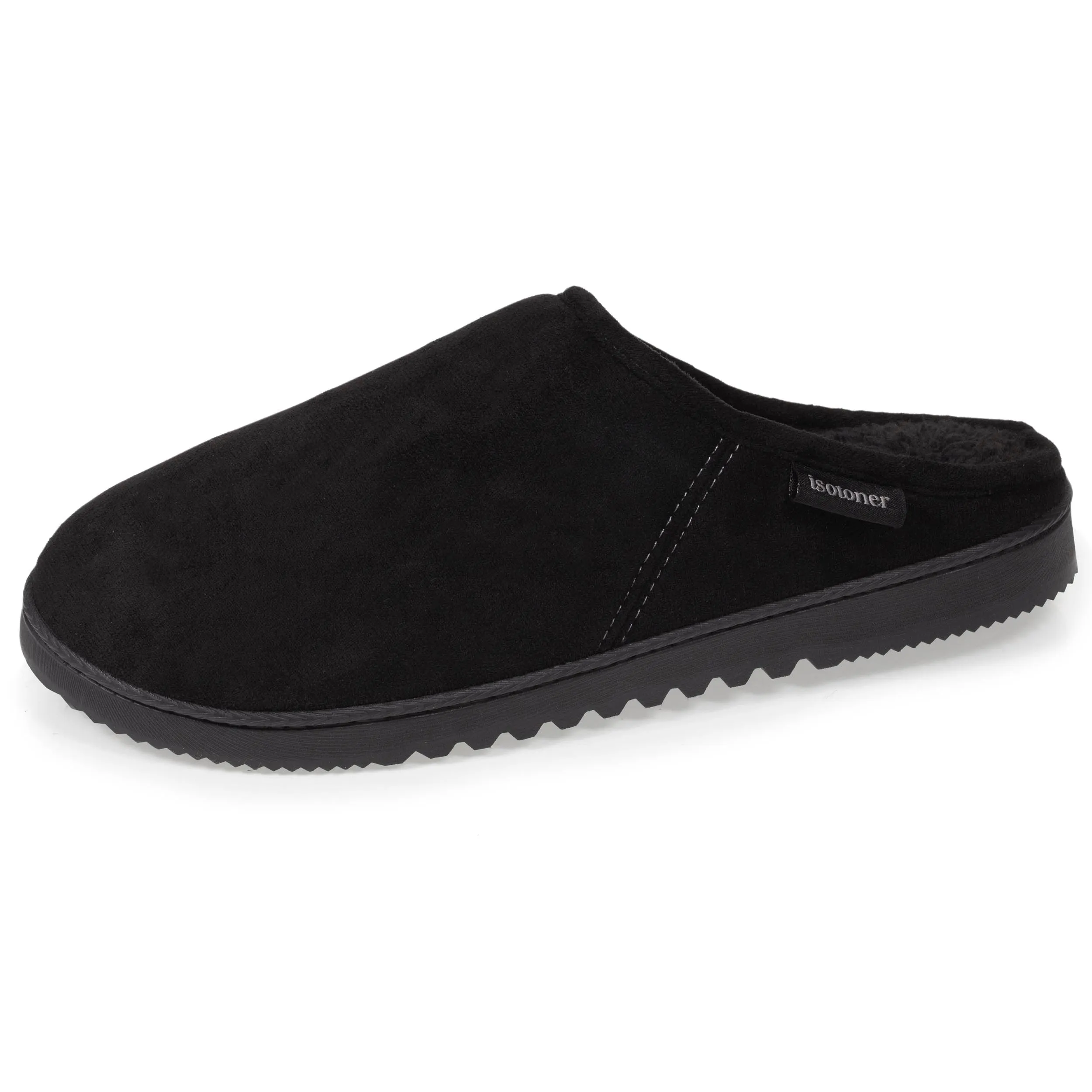 Chaussons mules Homme Noir surpiqure