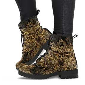 Combat Boots - Masquerade Mask | Vegan Leather Lace Up Boots Women, Women's Boots, Men's Boots 9.5, Custom Shoes