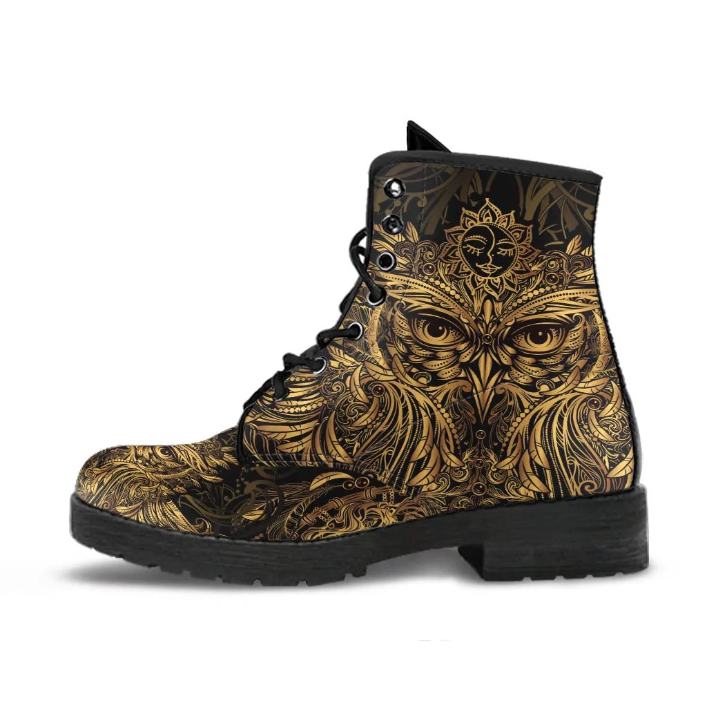 Combat Boots - Masquerade Mask | Vegan Leather Lace Up Boots Women, Women's Boots, Men's Boots 9.5, Custom Shoes