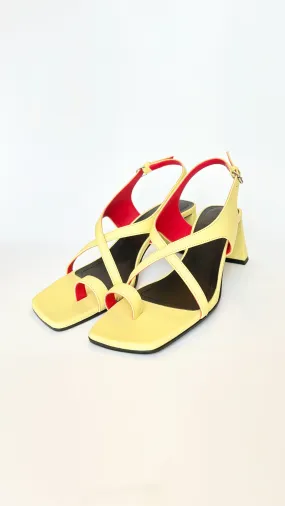 Crisscross Toe-Loop Slingback Sandals