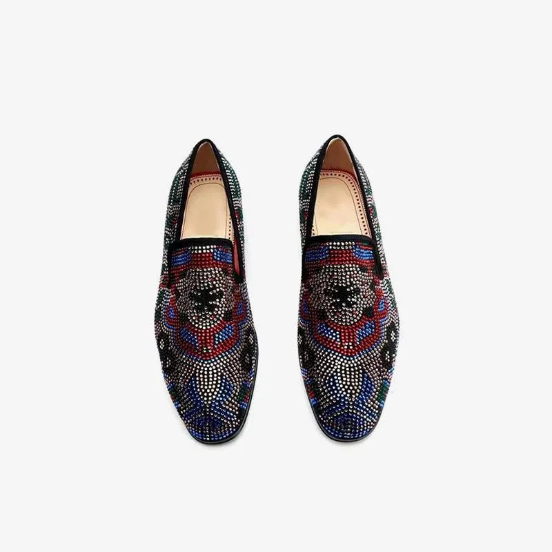 Dazzling Mosaic Embellished Loafers