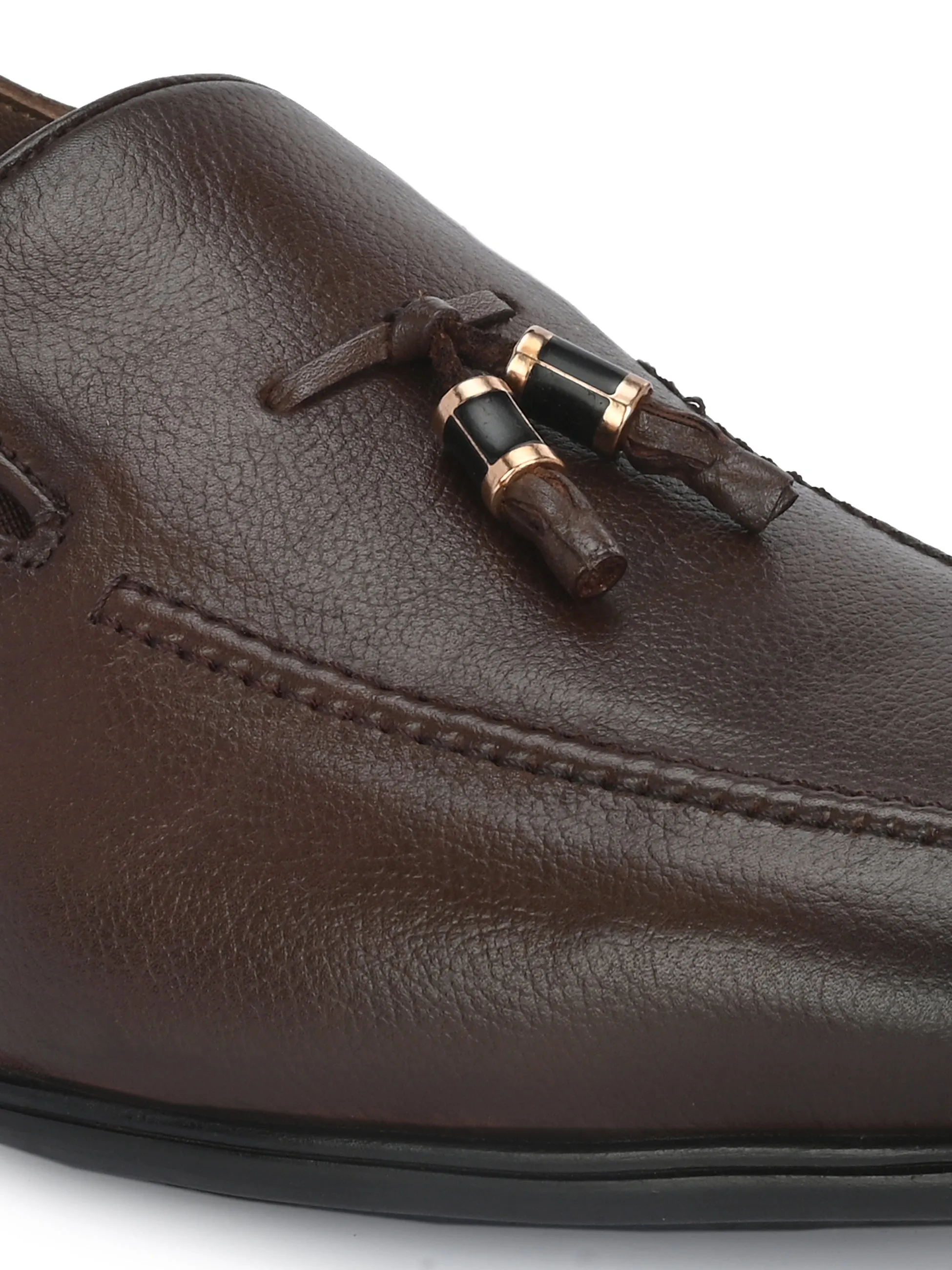 Egoss Gold Tassel Loafers for Men