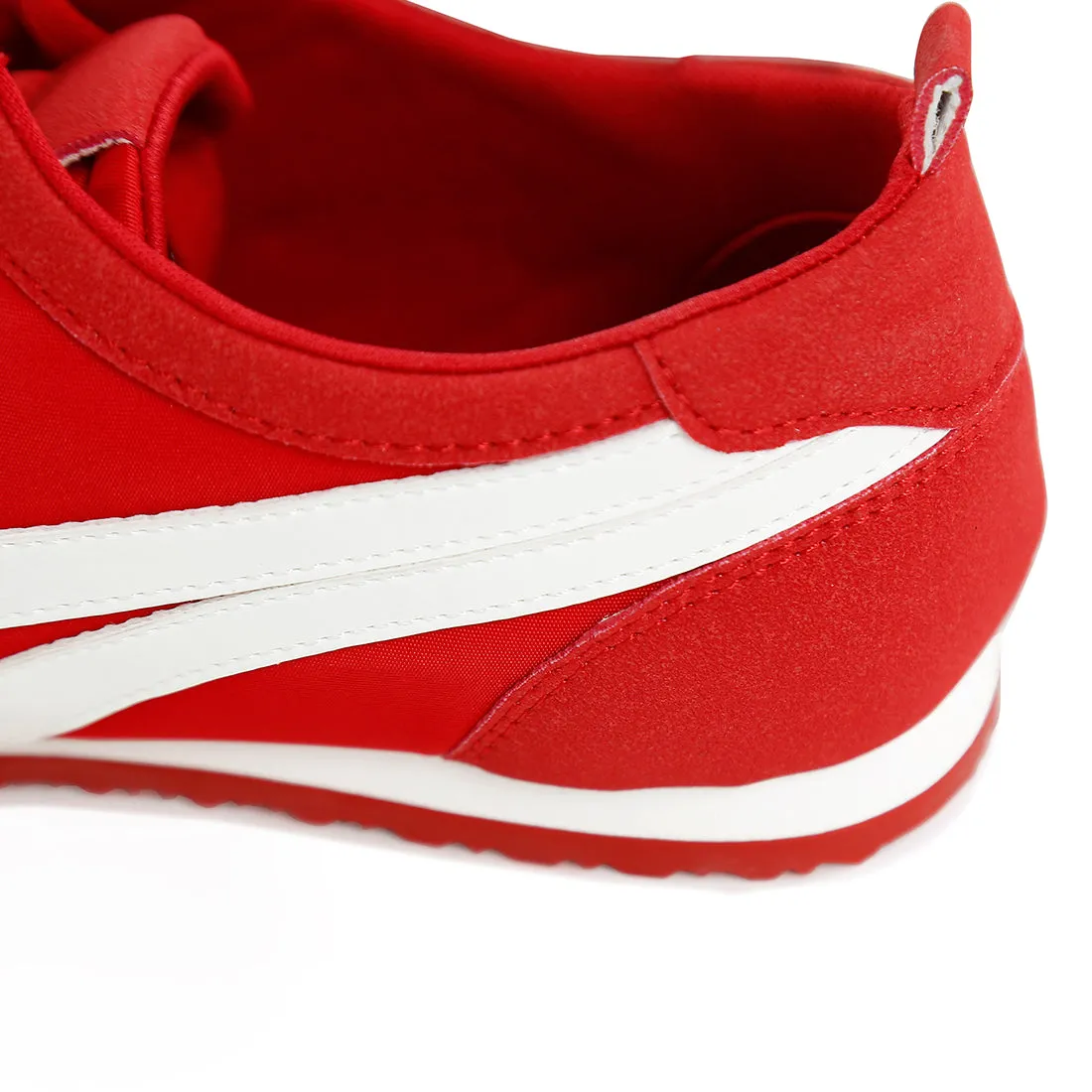 Faux Leather Lace-Up Sneakers
