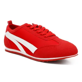 Faux Leather Lace-Up Sneakers