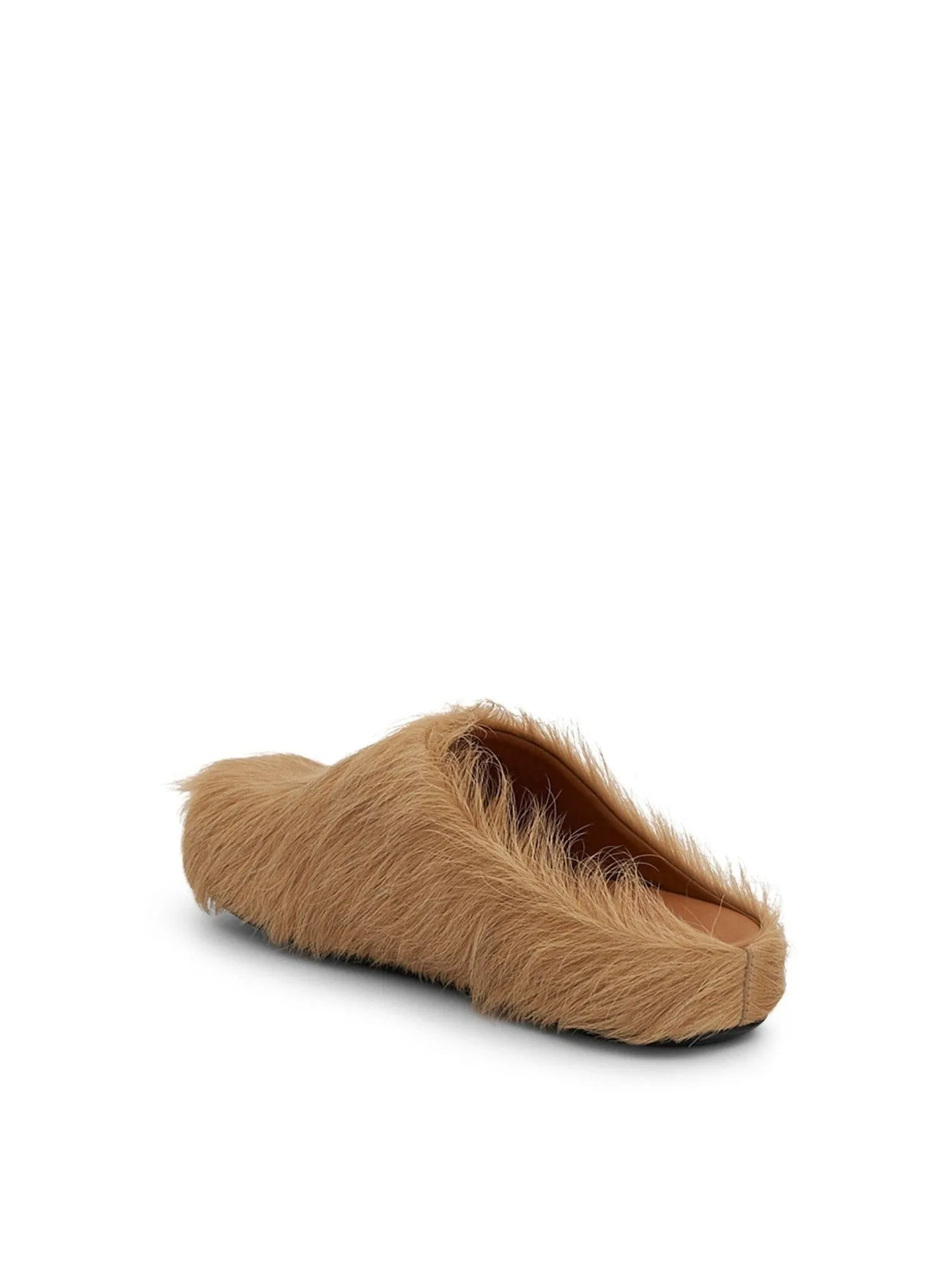 Fussbett Long Hair Calfskin Sabot in Soft Beige