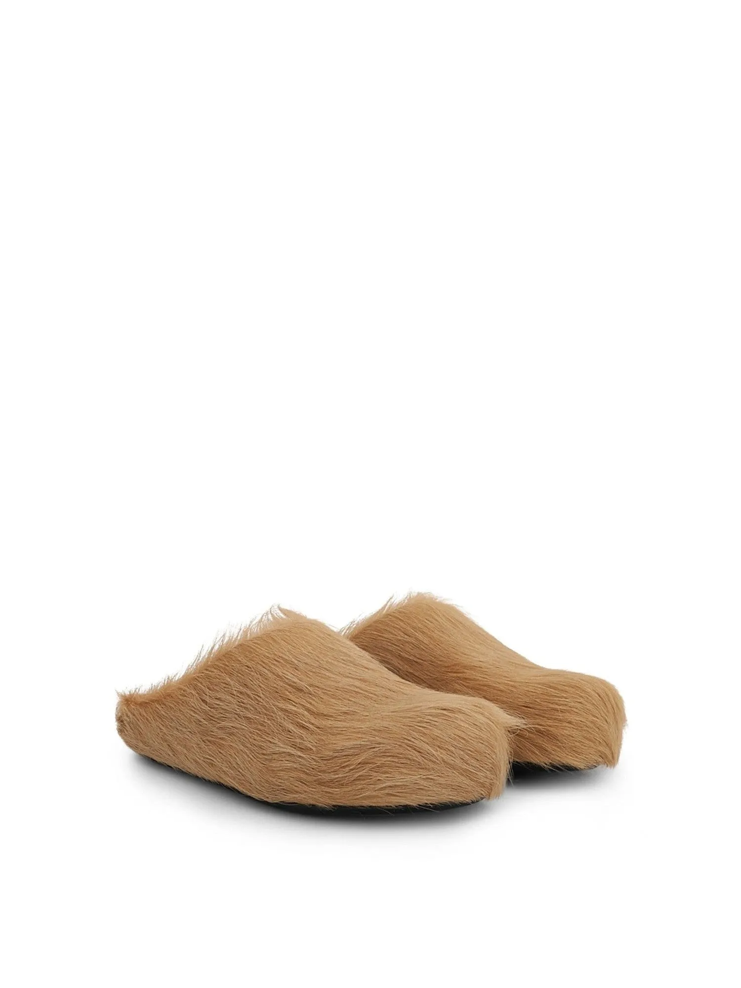 Fussbett Long Hair Calfskin Sabot in Soft Beige
