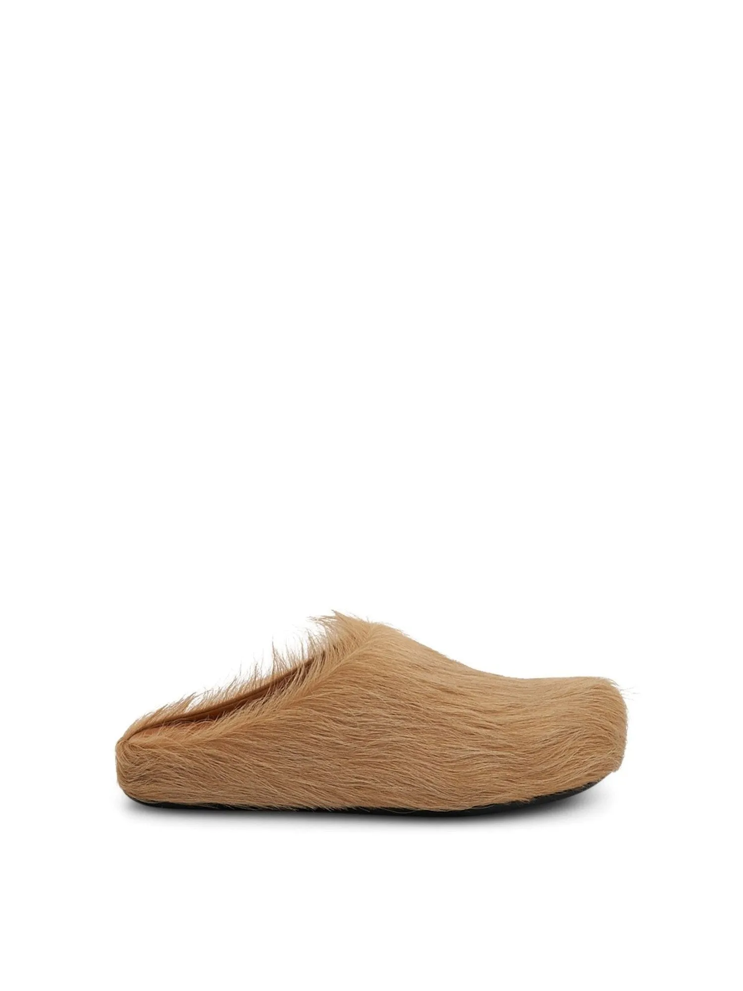 Fussbett Long Hair Calfskin Sabot in Soft Beige