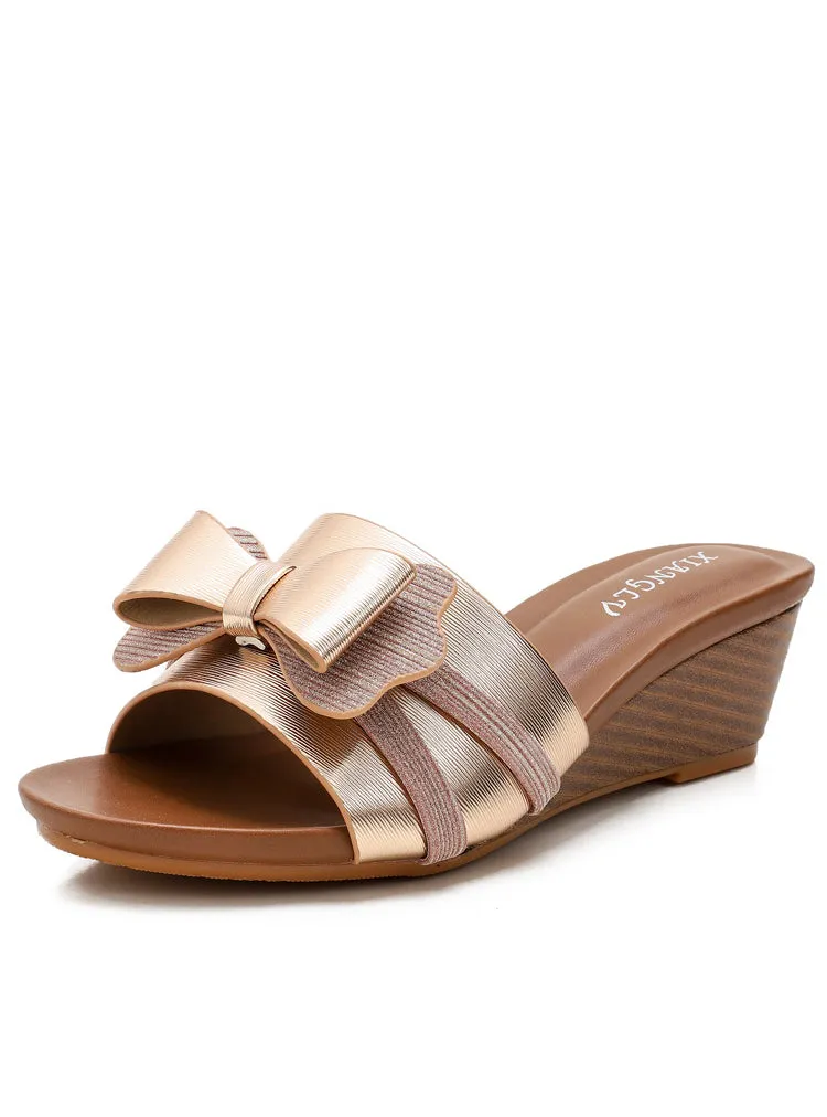 Gladiator Thick Platform Wedges Slippers