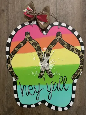 Hey Y’all FlipFlops Doorhanger