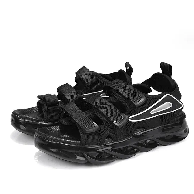 Hook & Loop Closure Platform Sandals