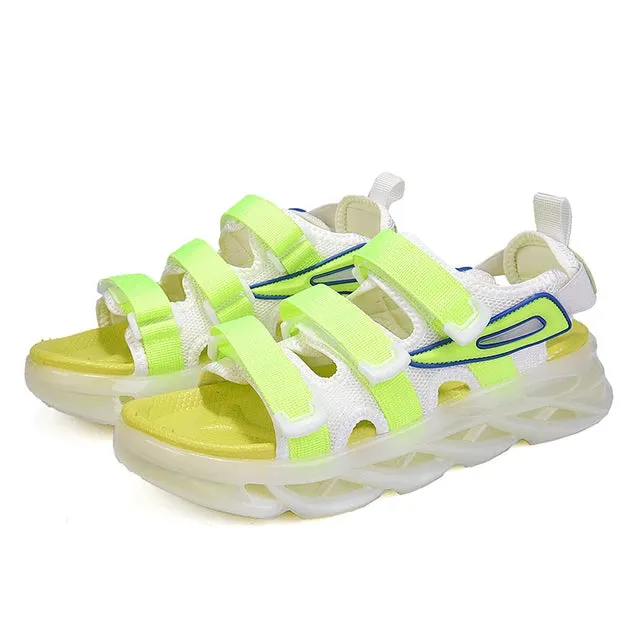 Hook & Loop Closure Platform Sandals