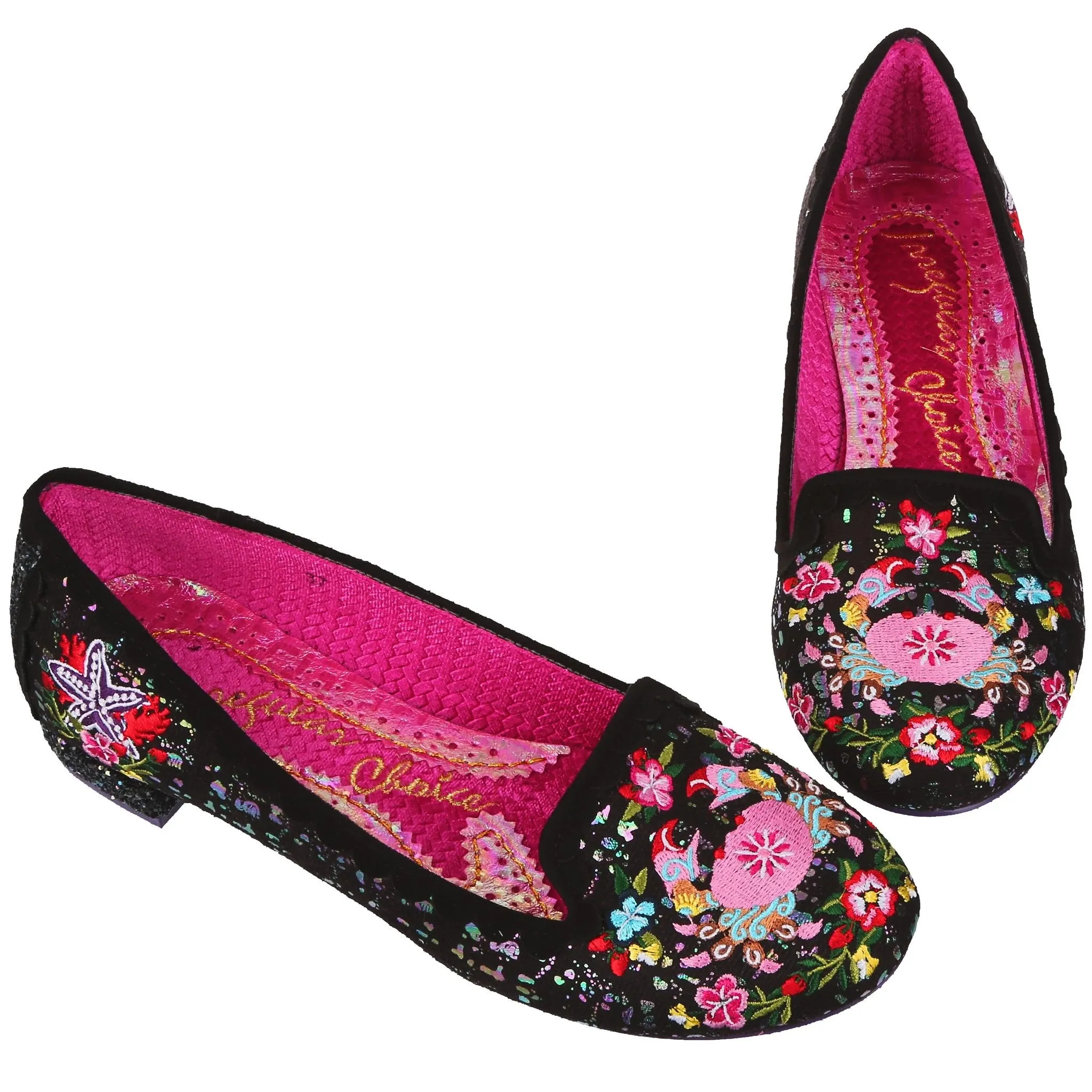 Irregular Choice Women's Crab-U-Lous Day 4329-75A Flats Shoes Black