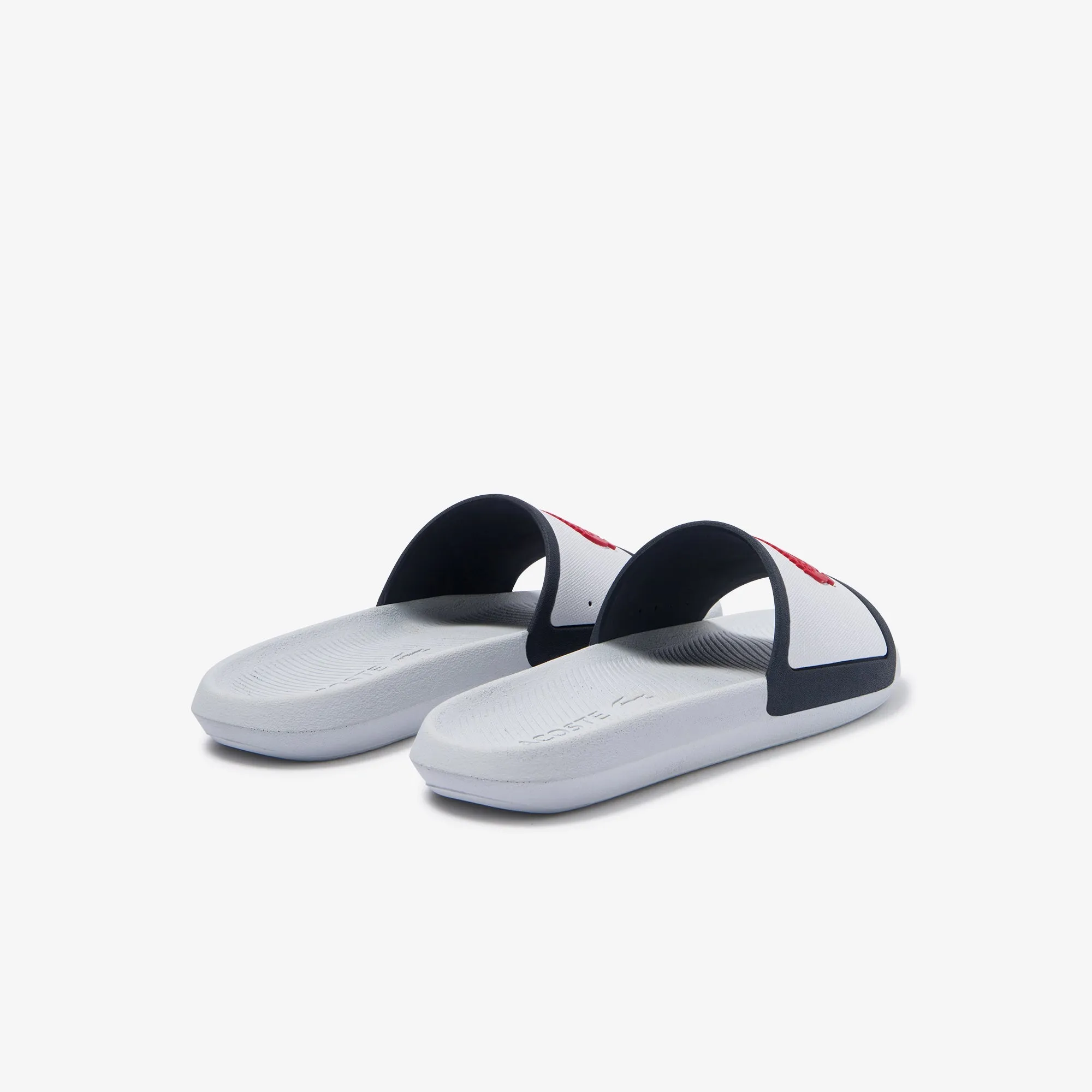Lacoste Croco Slide Tri3 Cma Sandals - White/Navy/Red