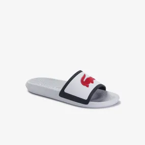 Lacoste Croco Slide Tri3 Cma Sandals - White/Navy/Red