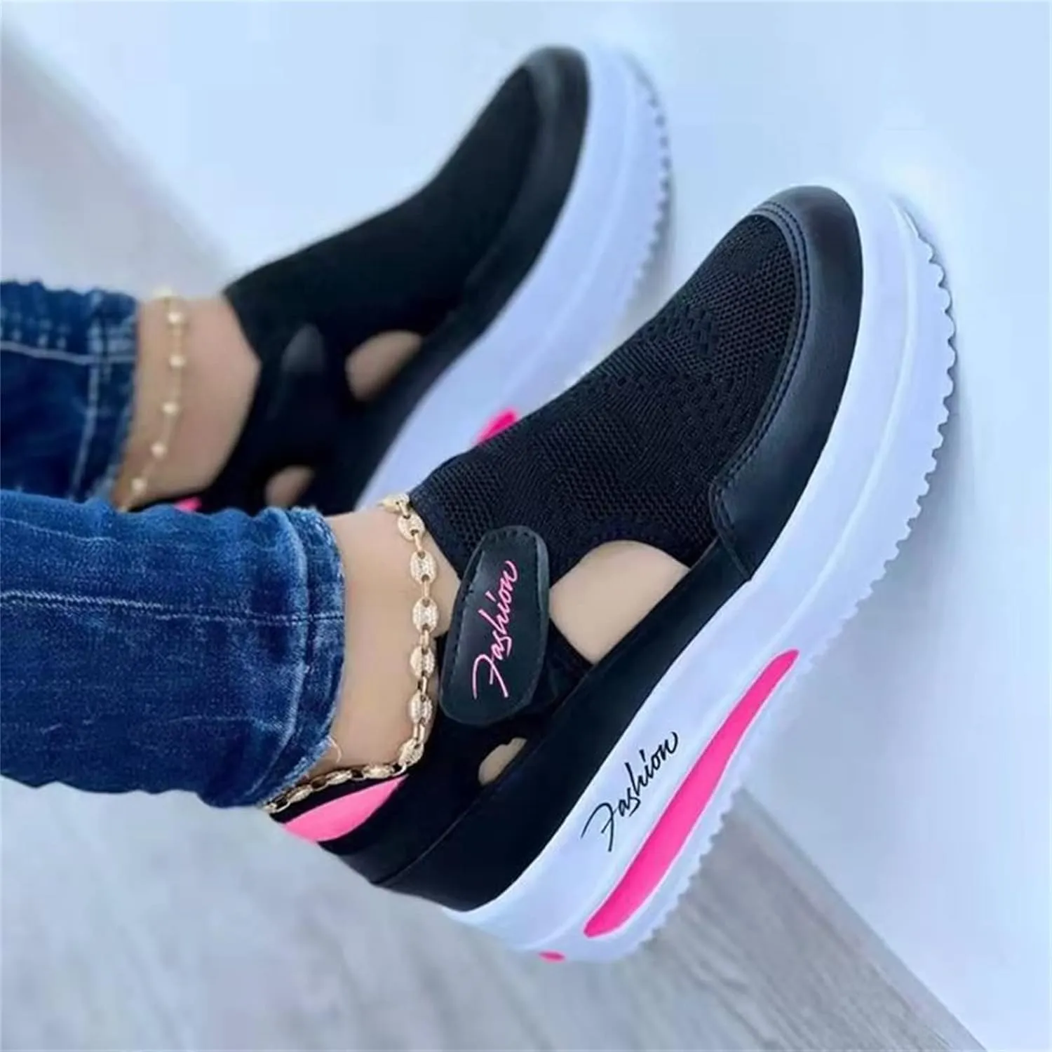 Ladmiple Shoes For Women Sneakers Trendy Slip on Canvas Walking Shoes Fashion Casual Summer Comfortable Flats Loafers