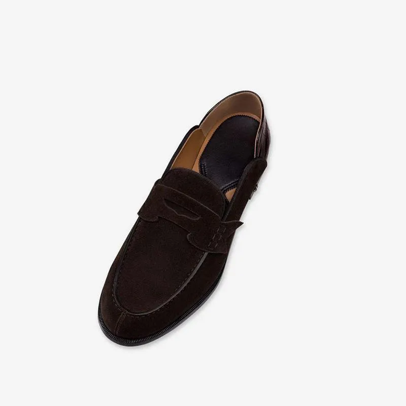 Loafer Suede Leather Buckle