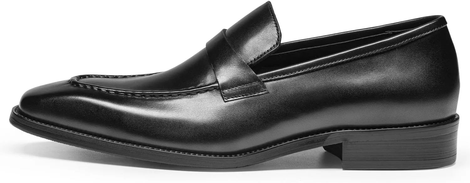Men's Loafers & Slip-Ons - Full-Grain Leather Penny Loafers Dress Shoes with Casua,Driving