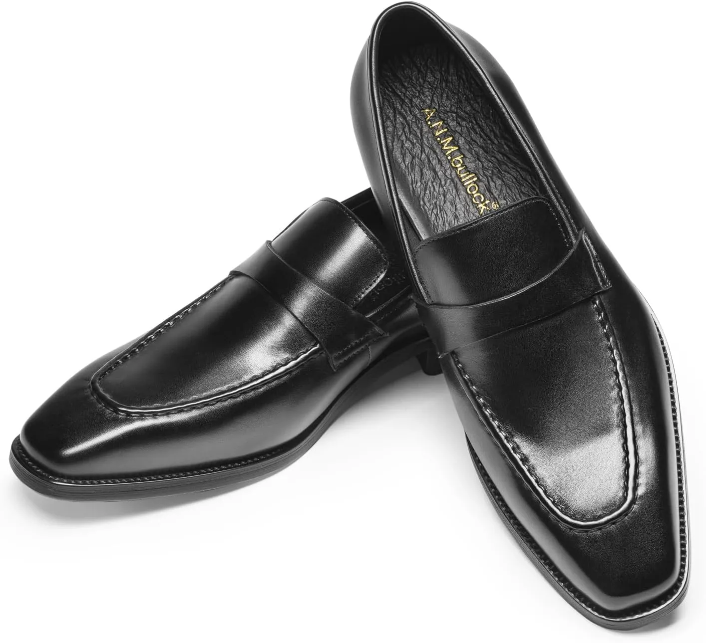 Men's Loafers & Slip-Ons - Full-Grain Leather Penny Loafers Dress Shoes with Casua,Driving
