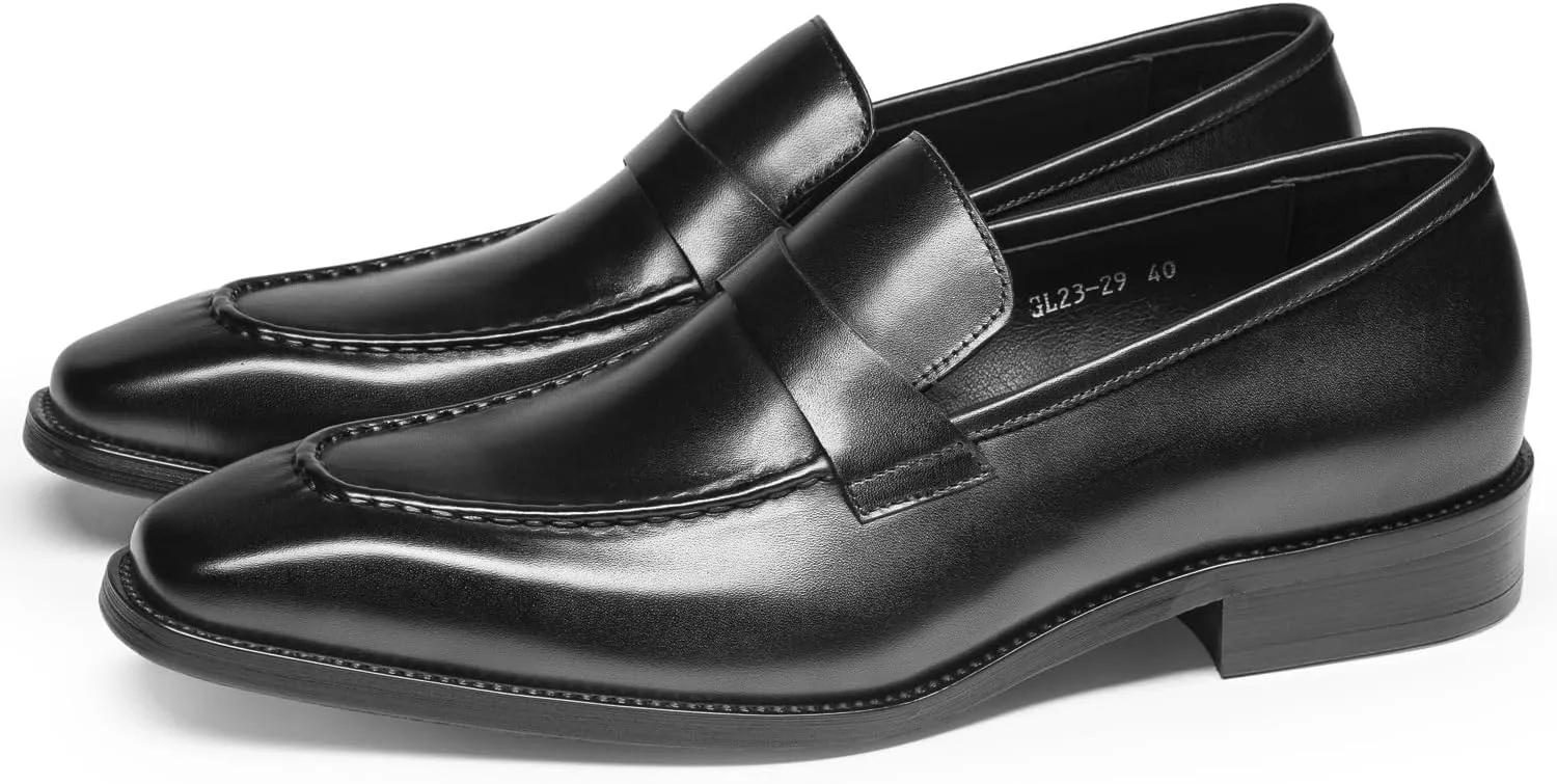 Men's Loafers & Slip-Ons - Full-Grain Leather Penny Loafers Dress Shoes with Casua,Driving