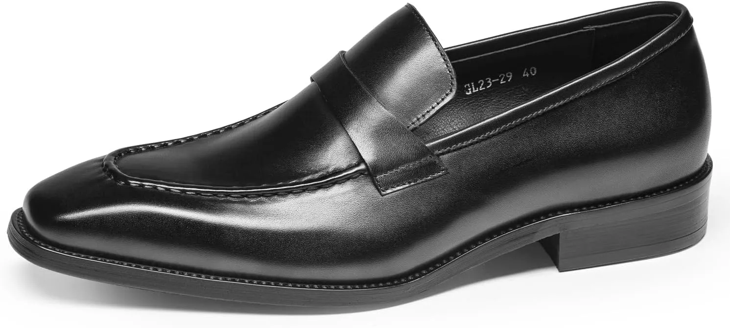 Men's Loafers & Slip-Ons - Full-Grain Leather Penny Loafers Dress Shoes with Casua,Driving