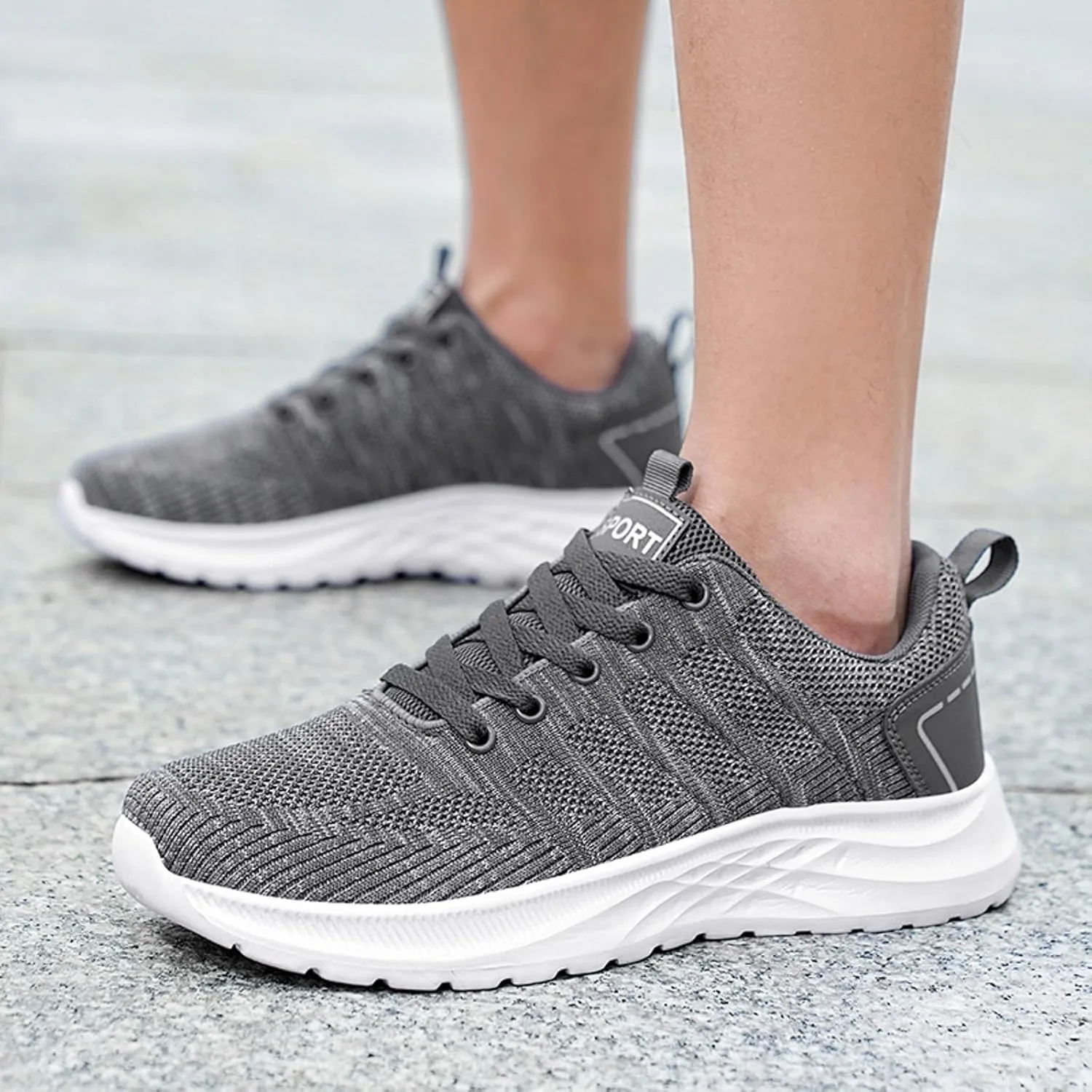 Mens Loafers & Slip-Ons Men Sports Shoes Fashionable Couple Simple and Solid Color Thick Bottomed Flat Mesh