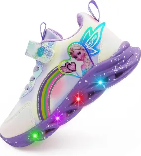 Movie Casual Shoes LED Light Up SneakersSnow Princess Shoes Baby Toddler Shoes Girl Birthday Present