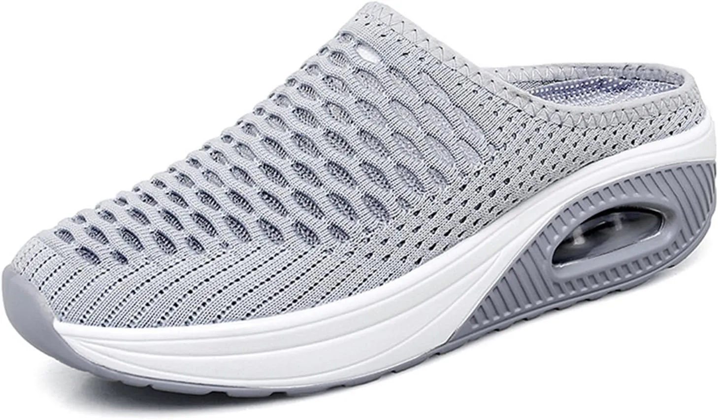 Mules Clogs for Women Comfortable Orthopedic Slip On Sneaker Sandals Womens Air Cushion Platform Mesh Mules Clogs Lightweight Walking Sliipers Slip On Indoor Outdoor