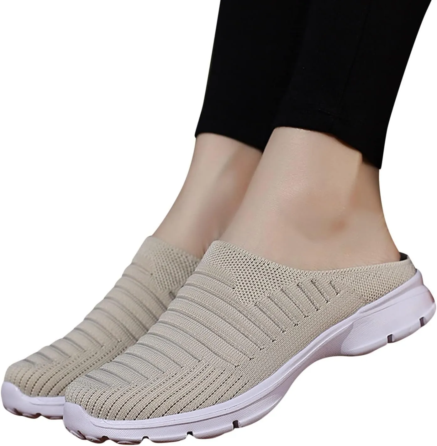 Mules for Women 2025 Backless Walking Sneakers Mens Tennis Shoes Cute Ladies Casual Shoes Slip On Sneakers Platform Tennis Shoe Casual Loafers