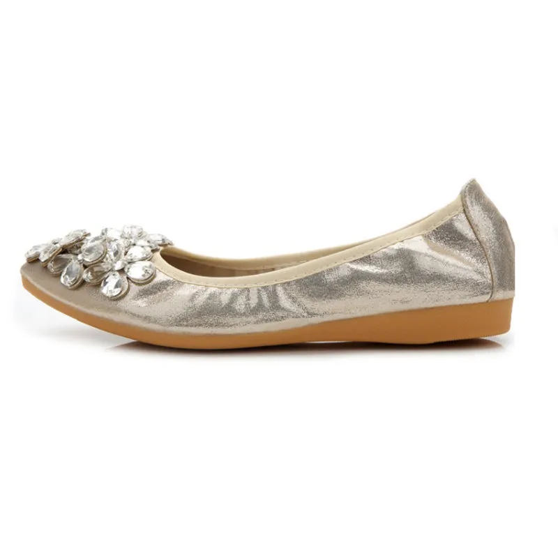 Nanccy  Casual Comfort Dressy Flats For Wedding Bling Diamonds Bridal Shoes
