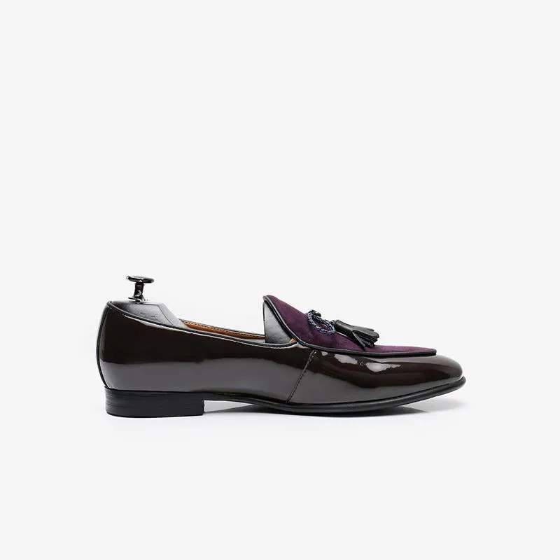 Patent Leather Tassel Loafers