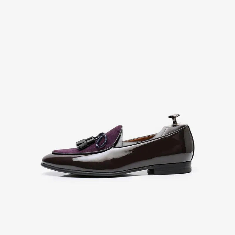 Patent Leather Tassel Loafers