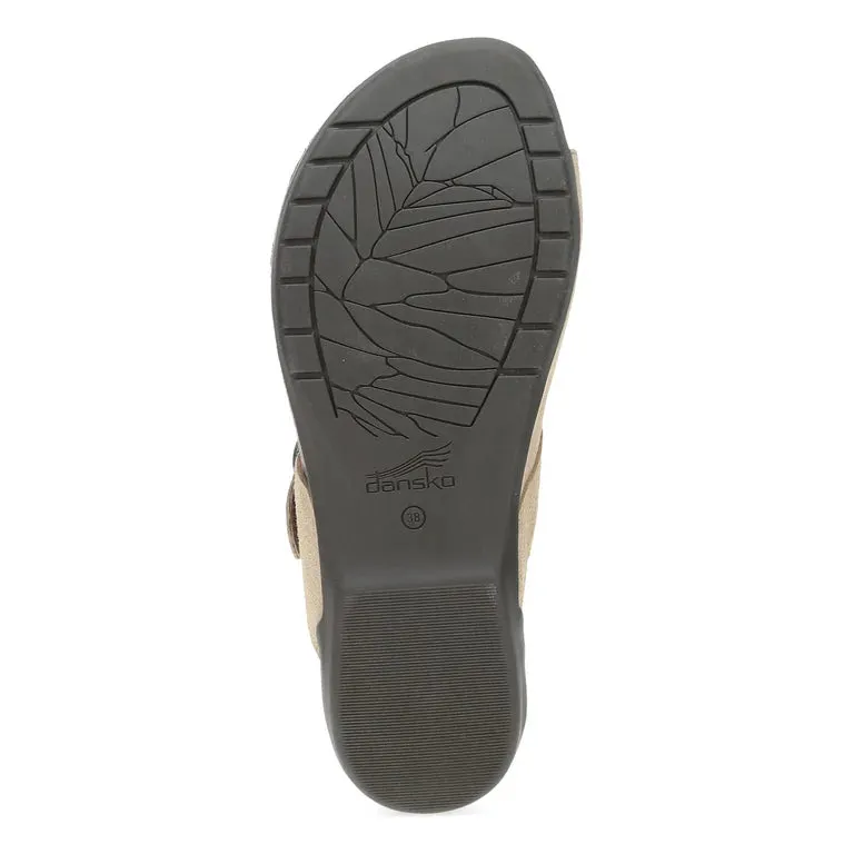 Rylee Stylish Buckled Slide Sandal in Sand