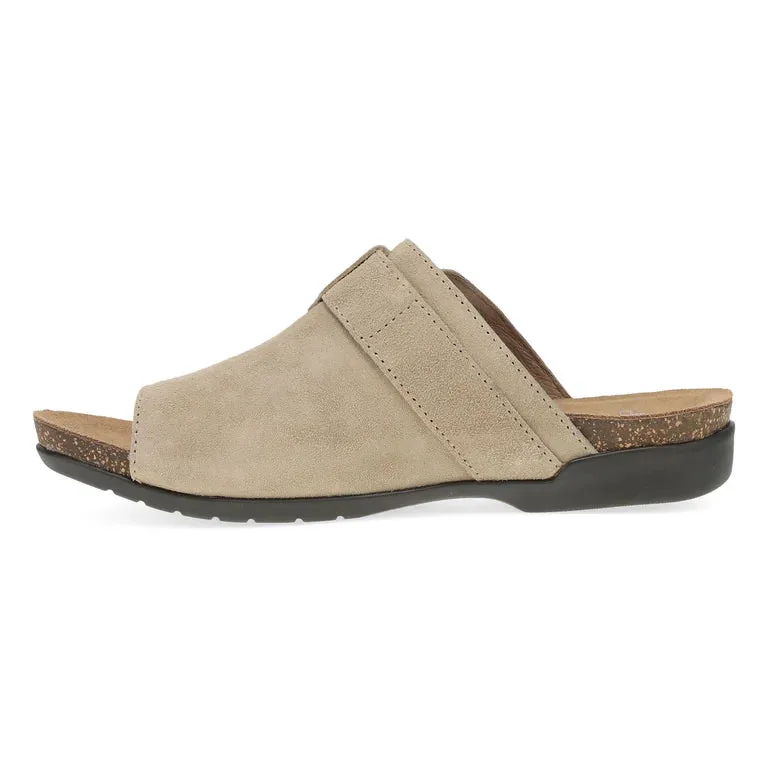 Rylee Stylish Buckled Slide Sandal in Sand
