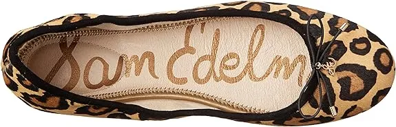 Sam Edelman Felicia New Tan Slip On Bow Detail Rounded Toe Flexible Ballet Flats