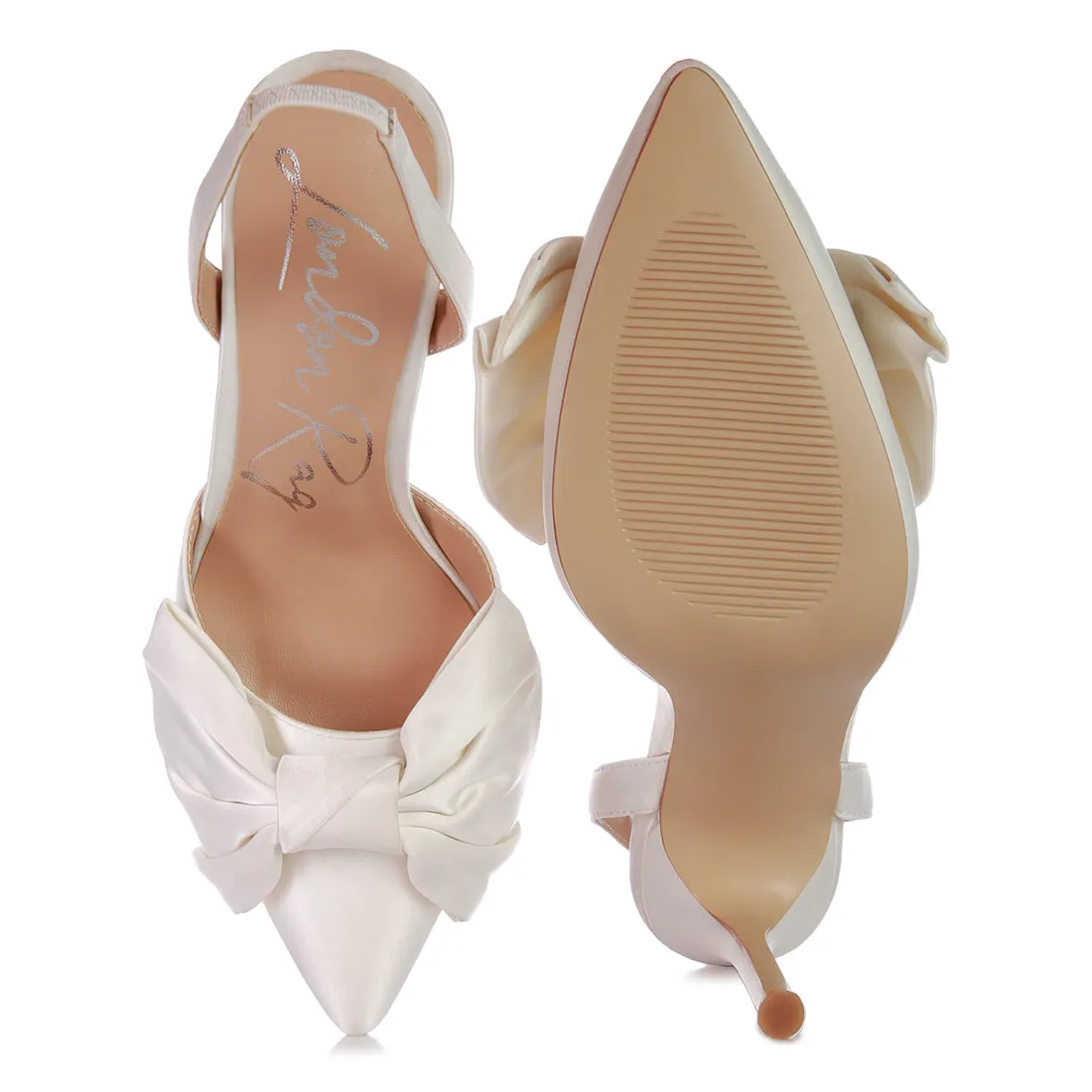 Smitten High Heeled Bow Slingback Sandals