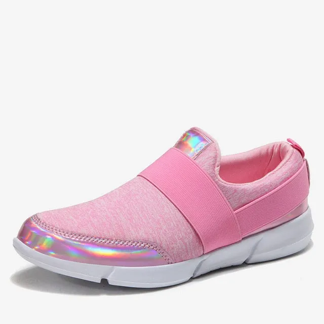 Spring Women Slip On Loafers Ladies Casual Comfortable Flats Female Breathable Stretch Cloth Shoes Fashion Zapatillas 2020
